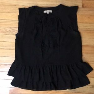 LOFT Black Sleeveless Blouse